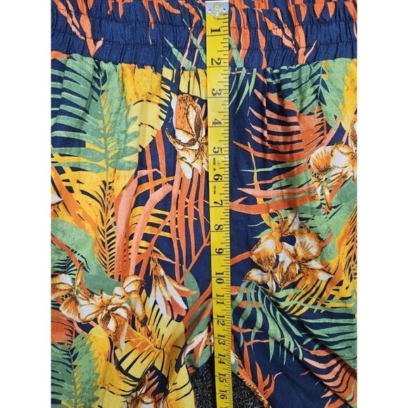 NWT Panama Jack Womens Small Linen Blend Elastic Waist Floral Wide Leg Pants NWT - Picture 4 of 10
